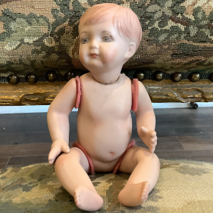 Baby boy doll, Caucasian, fully painted with painted hair
