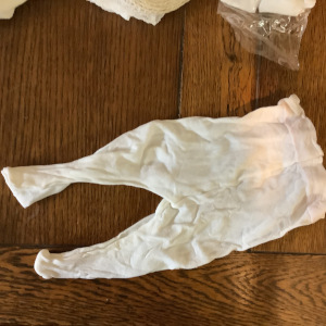 Miniature white nylon tights or stockings