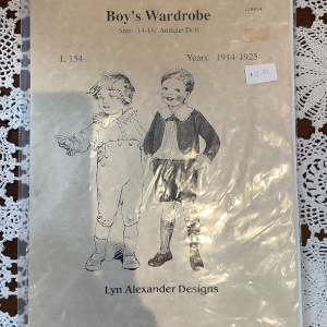 Sewing pattern to make suits for 14 to 16-inch dolls