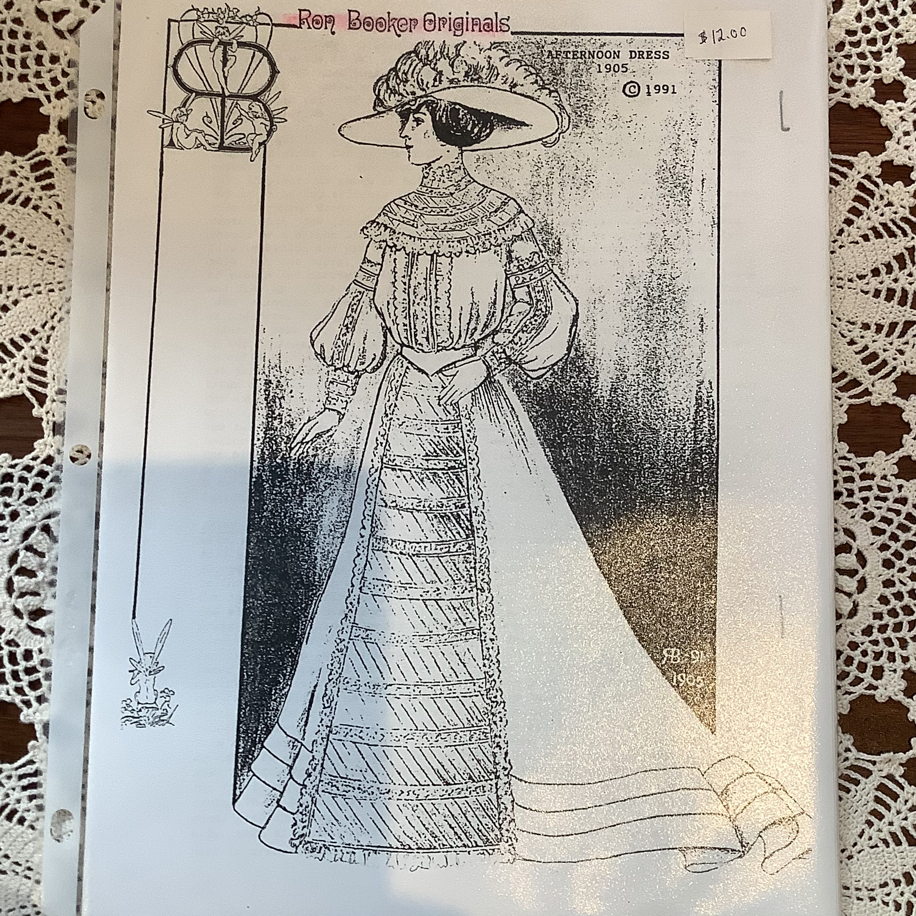 Sewing pattern to make 1905 afternoon dress for Alyssa or Estella doll