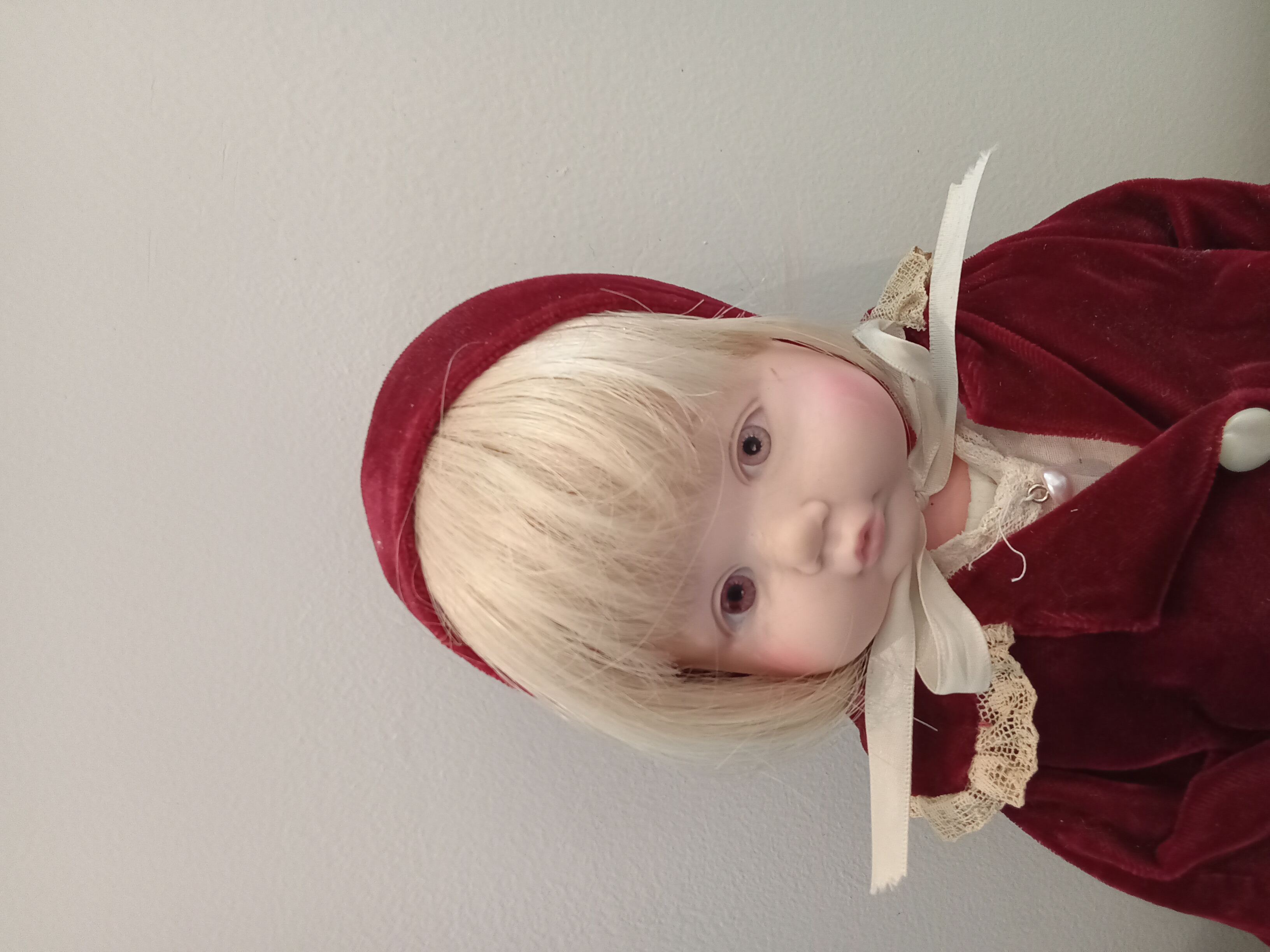 Vintage Baby in Red face