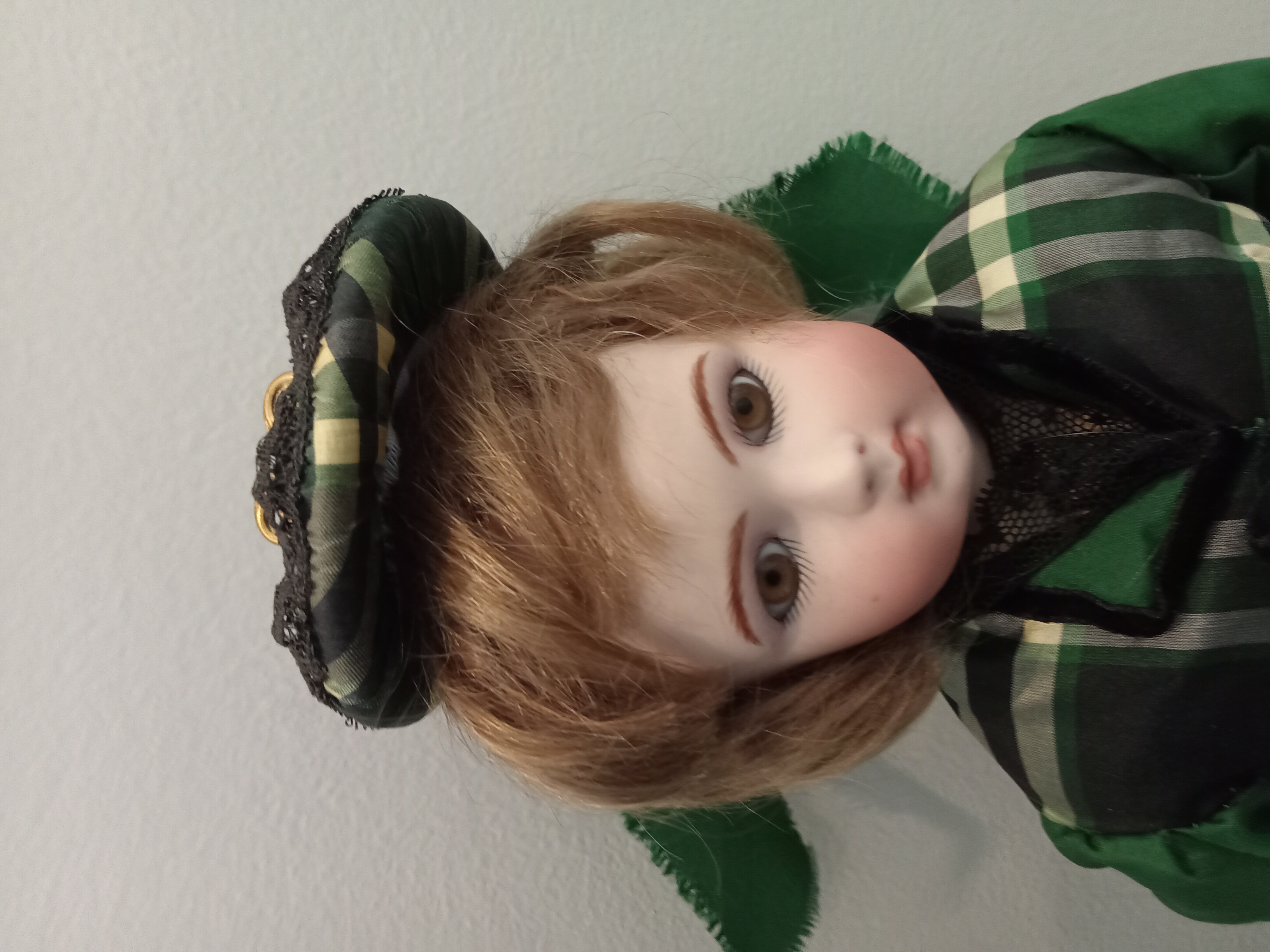 Lady in Green Plaid face